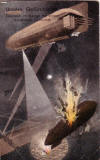 Unsere Gefrchteten: Zeppelin im Kampf mit einem feindlichen Luftschiff